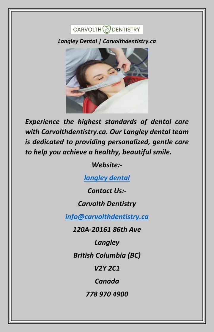 langley dental carvolthdentistry ca