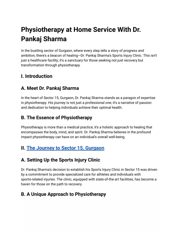 physiotherapy at home service with dr pankaj