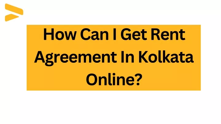 how can i get rent agreement in kolkata online