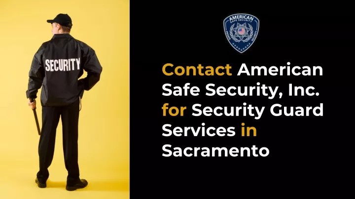 contact american safe security inc for security
