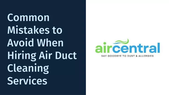 common mistakes to avoid when hiring air duct