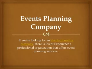 Events Planning Company