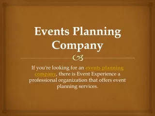 events planning company