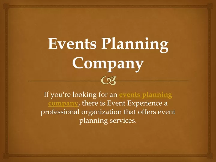 events planning company