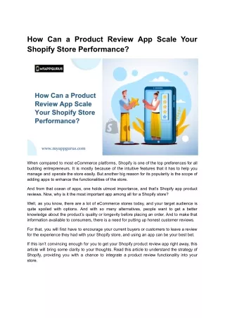 how can a product review app scale your shopify