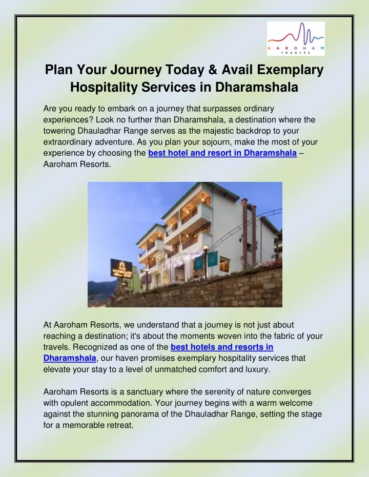 plan your journey today avail exemplary