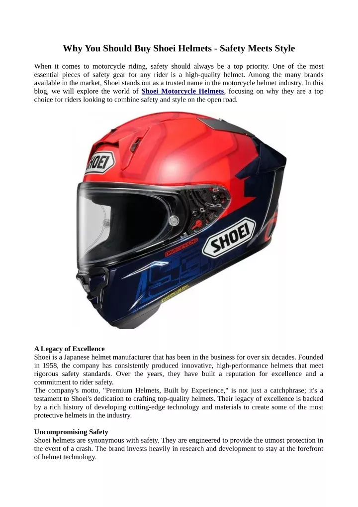why you should buy shoei helmets safety meets