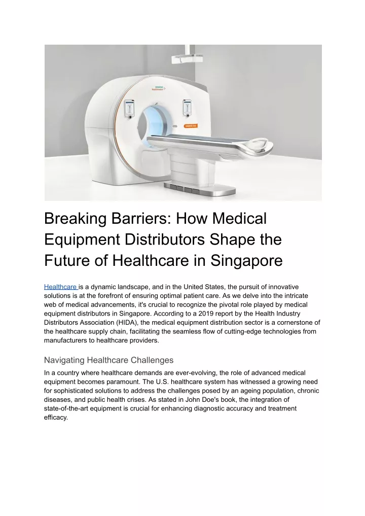 breaking barriers how medical equipment
