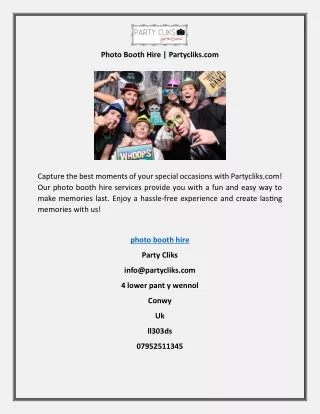 photo booth hire partycliks com