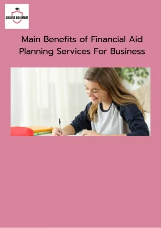 College Aid Smart Financial Aid Planning Services