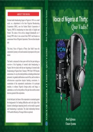 Download Book [PDF] VOICE OF NIGERIA AT THIRTY, QUO VADIS?