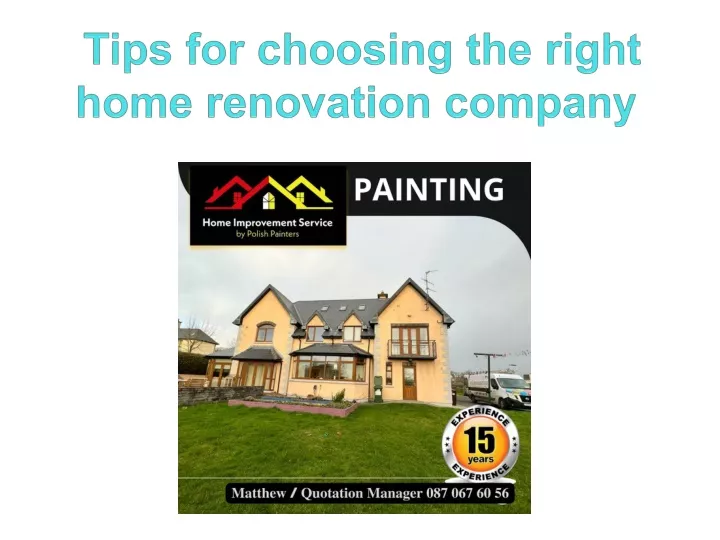 tips for choosing the right home renovation company