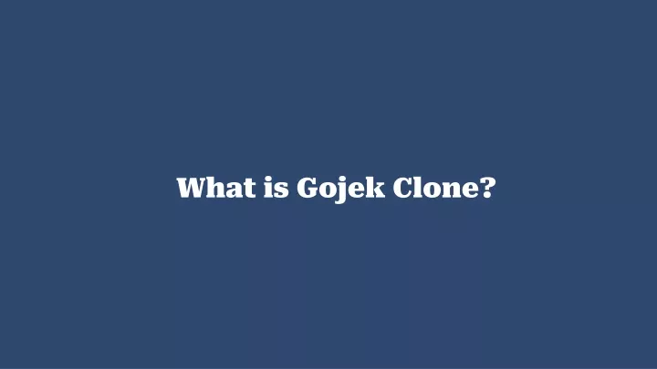 what is gojek clone