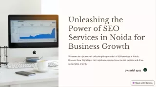 unleashing the power of seo services in noida