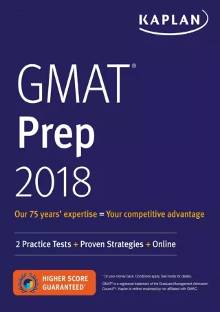 DOWNLOAD️ FREE (PDF) GMAT Prep 2018: 2 Practice Tests   Proven Strategies   Online (Kaplan Test Prep)