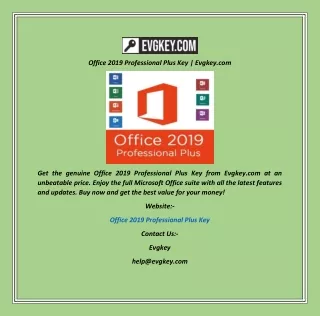 office 2019 professional plus key evgkey com
