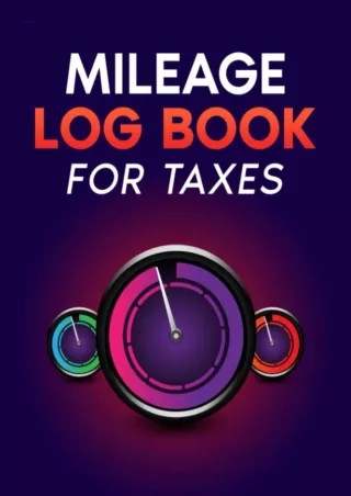 FREE READ (PDF) Mileage Log Book for Car: Daily Tracker Mileage log book, for taxes.