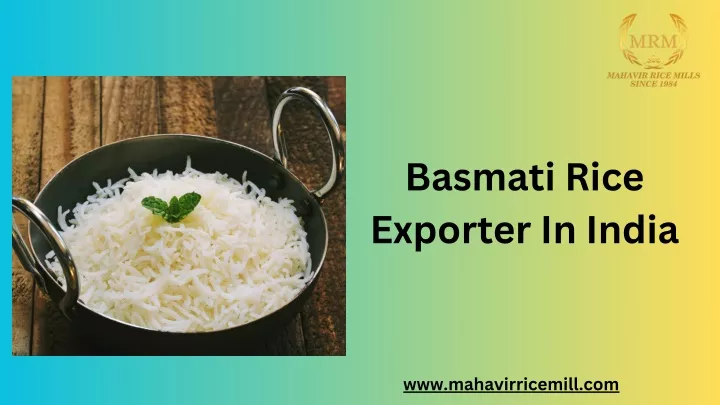 basmati rice exporter in india