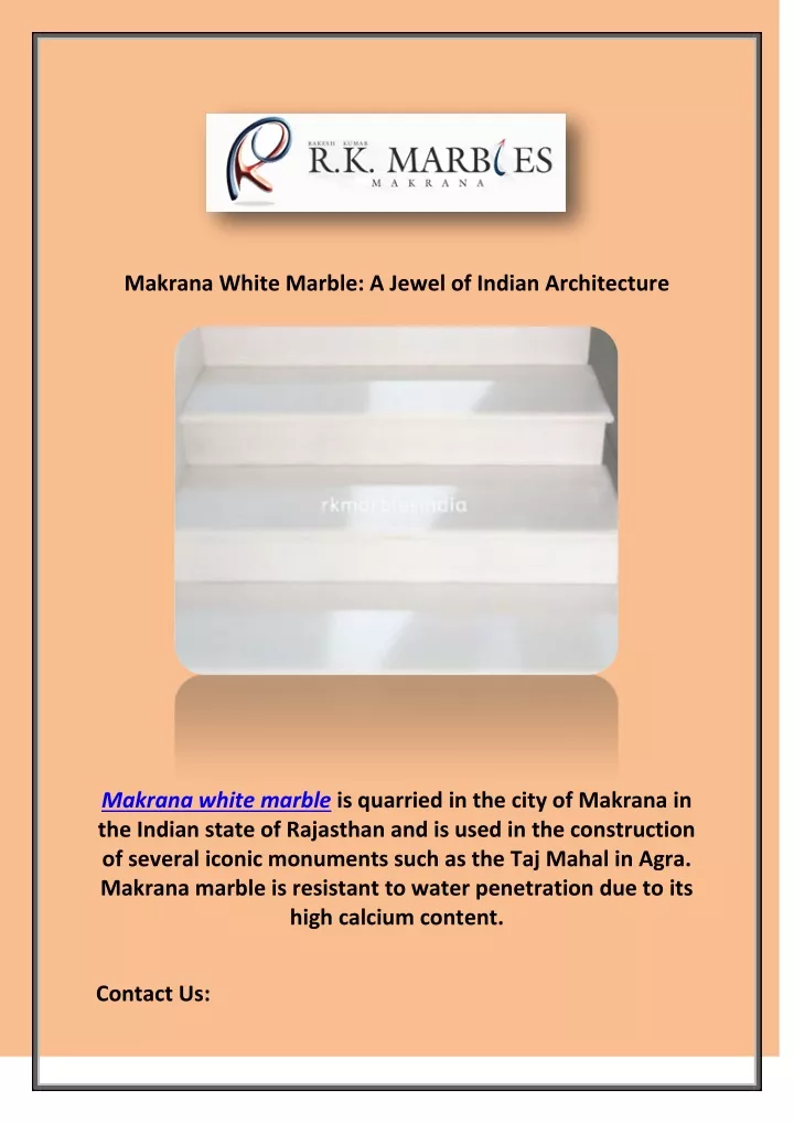 makrana white marble a jewel of indian