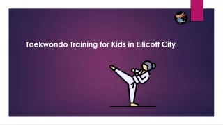 Taekwondo Training for Kids in Ellicott City