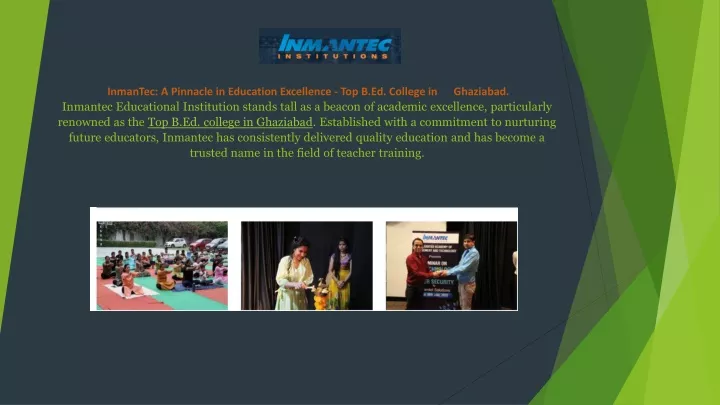 inmantec a pinnacle in education excellence
