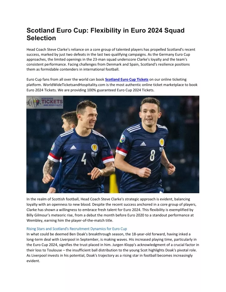 scotland euro cup flexibility in euro 2024 squad