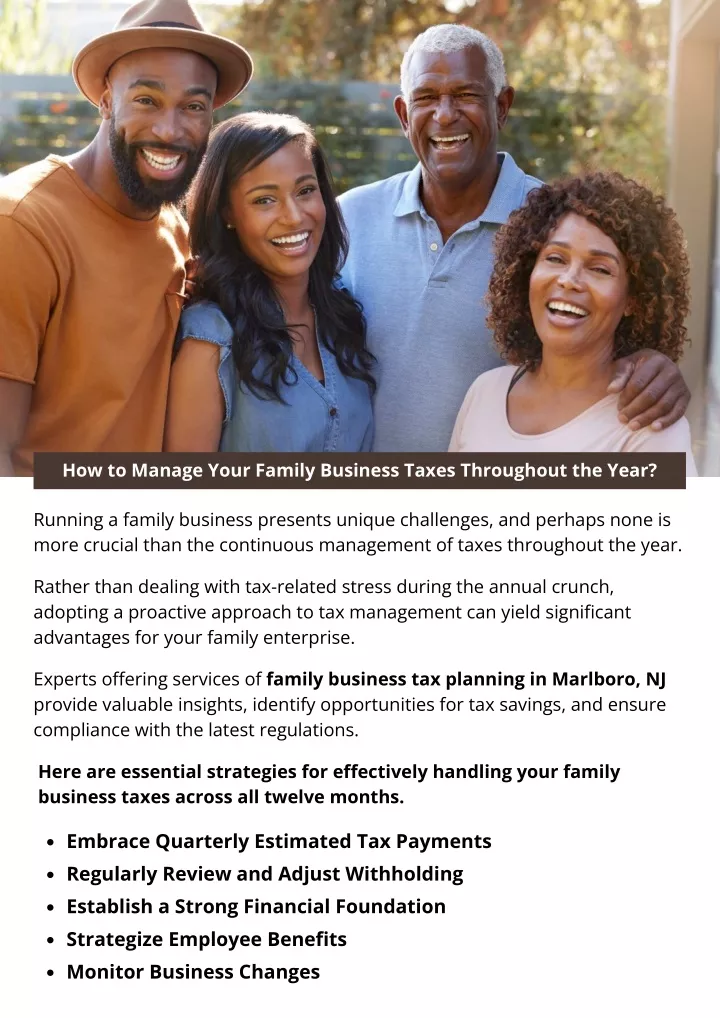 how to manage your family business taxes