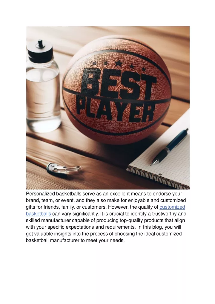 personalized basketballs serve as an excellent