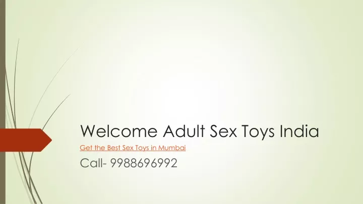 welcome adult sex toys india