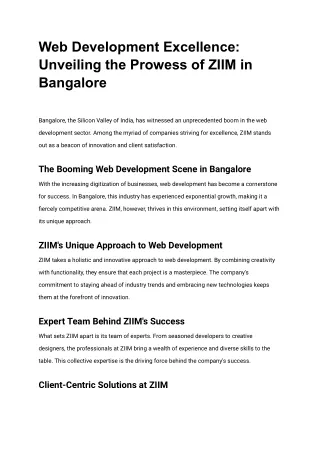 web development excellence unveiling the prowess