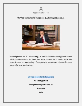 Uk Visa Consultants Bangalore | Allimmigration.co.in