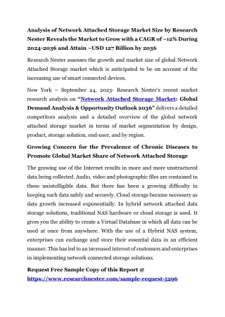 analysis of network attached storage market size