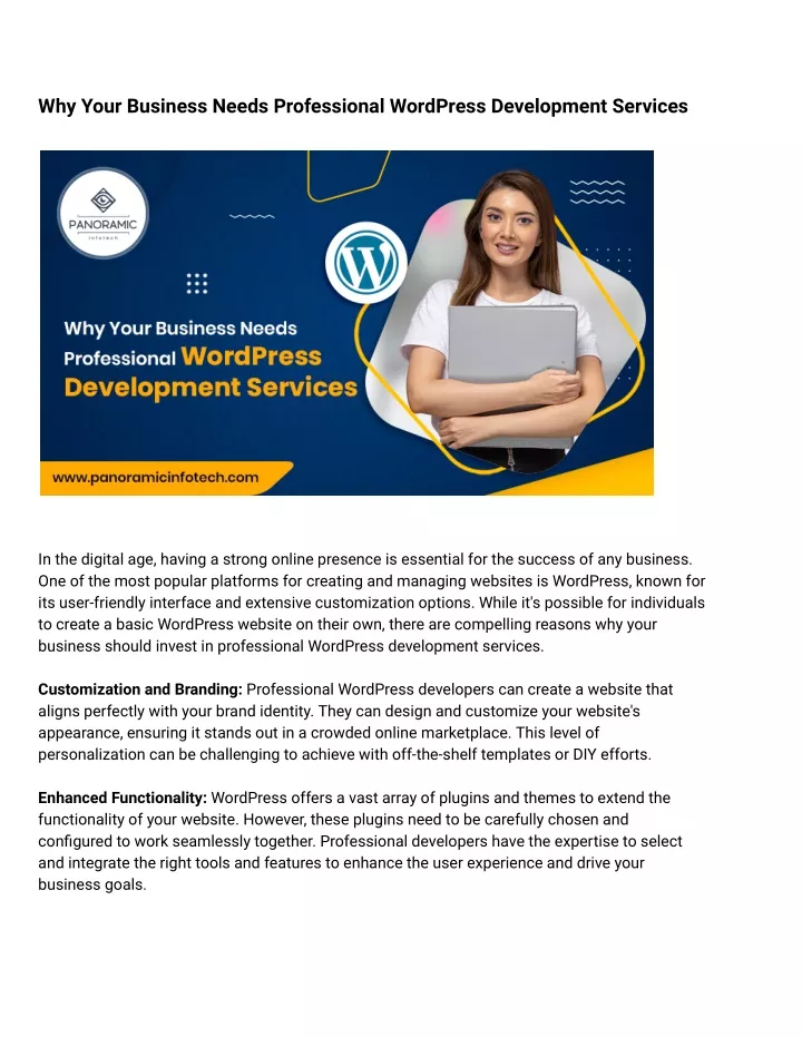 why your business needs professional wordpress