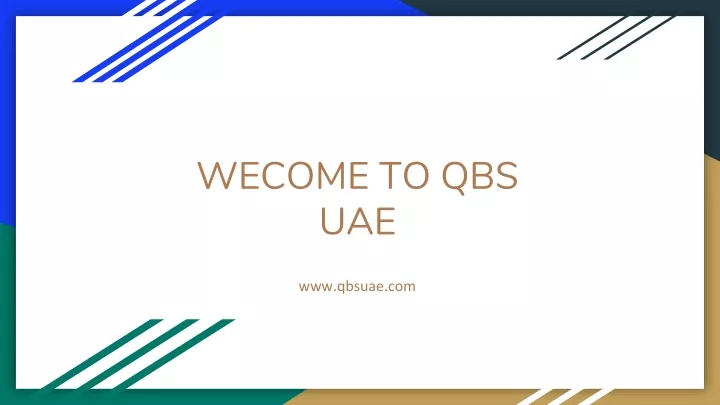 wecome to qbs uae