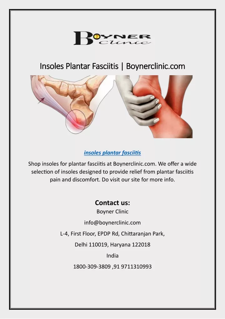 insoles plantar fasciitis boynerclinic