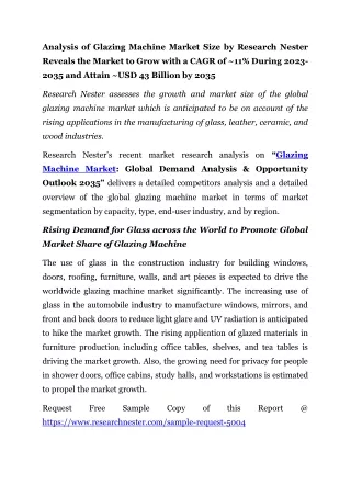 analysis of glazing machine market size