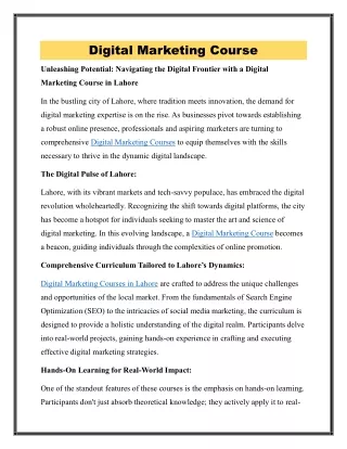 Digital Marketing Course 3