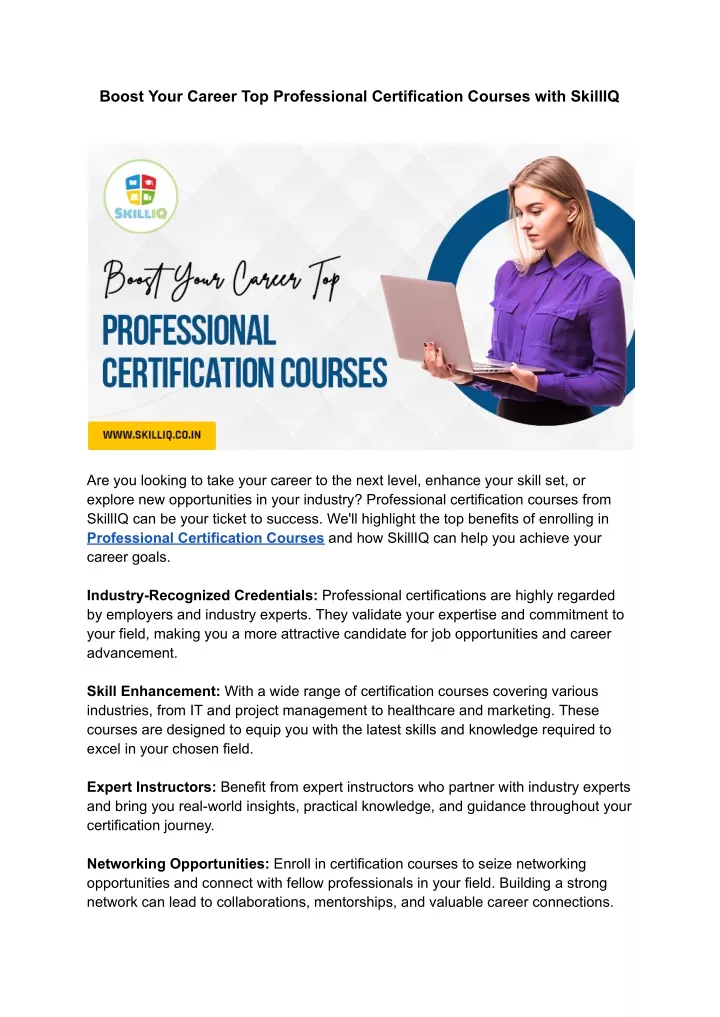 boost your career top professional certification