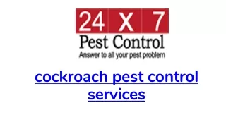 Cockroach Control Services In Lucknow
