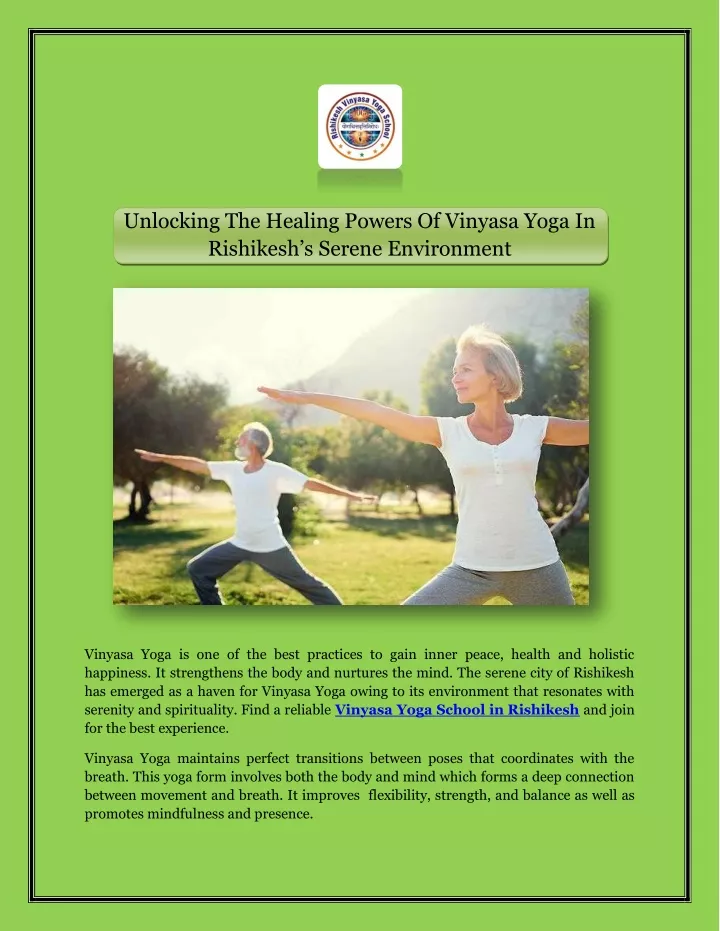 unlocking the healing powers of vinyasa yoga