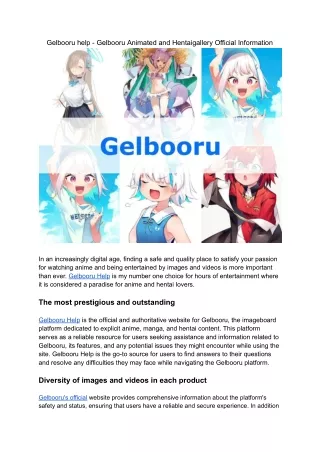 Gelbooru help - Gelbooru Animated and Hentaigallery Official Information