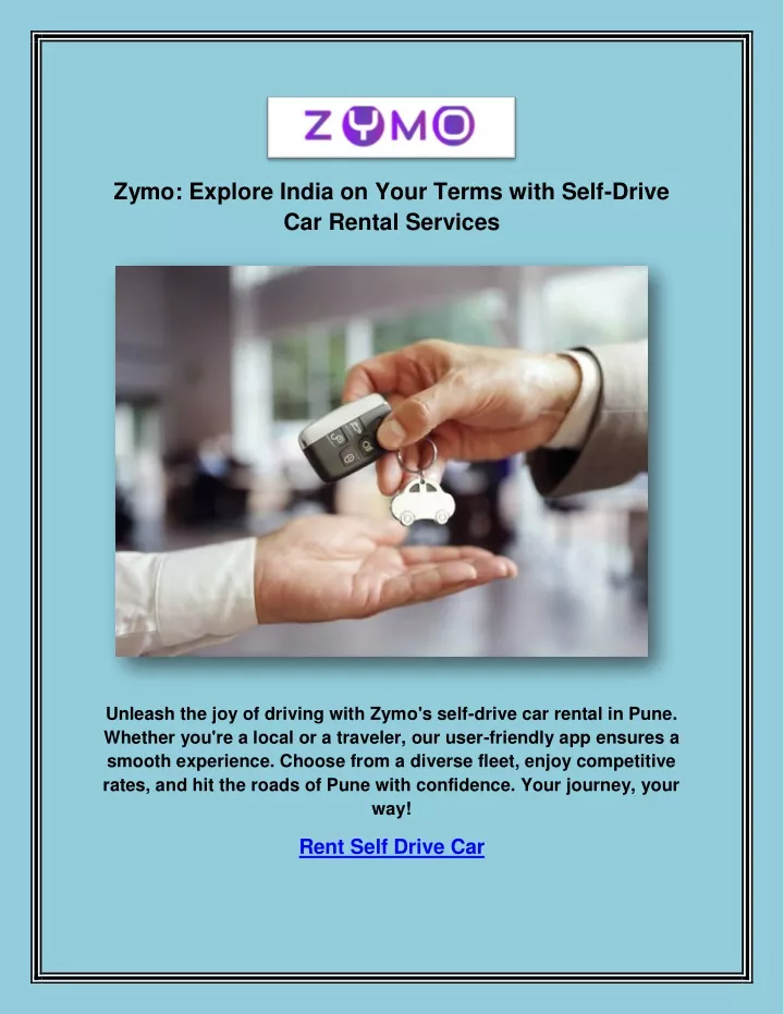 zymo explore india on your terms with self drive