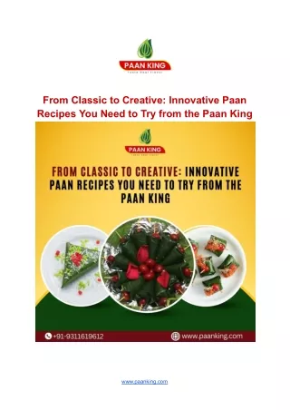 Affordable Paan Franchise Model - Paanking