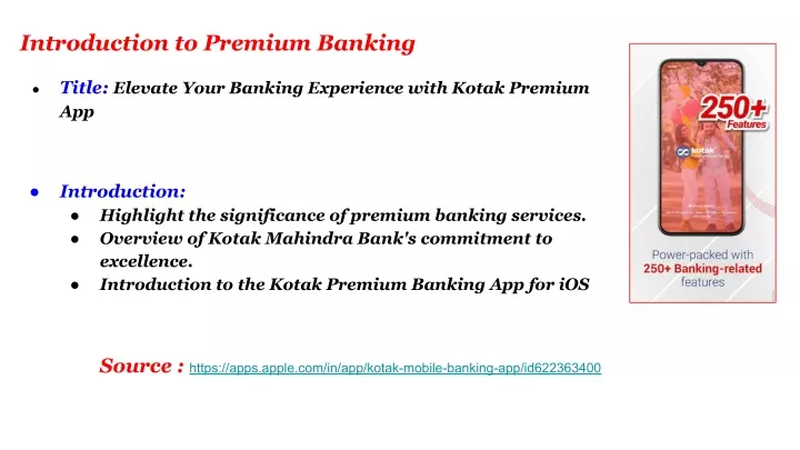 introduction to premium banking