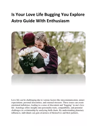 Is Your Love Life Bugging You Explore Astro Guide with enthusiasm