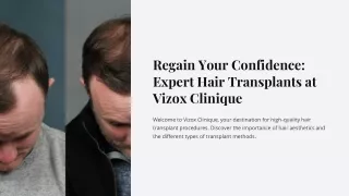 Vizox Clinique: Your Path to Confidence Through Expert Hair Transplants