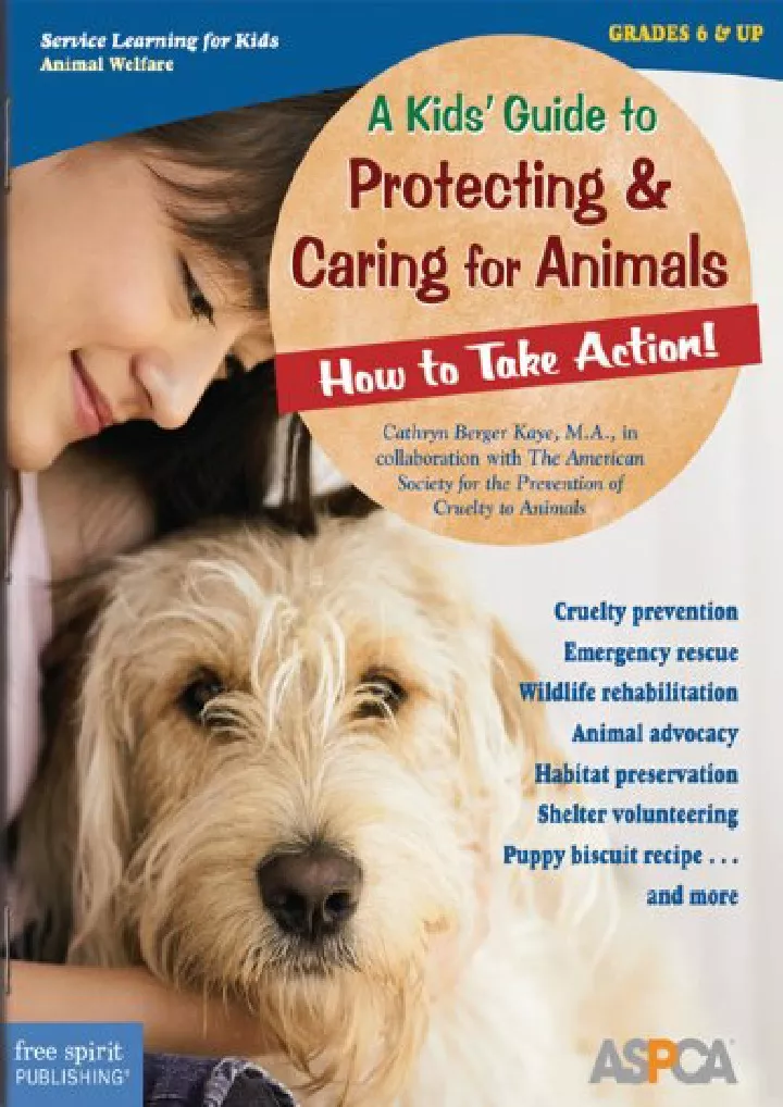 a kids guide to protecting caring for animals