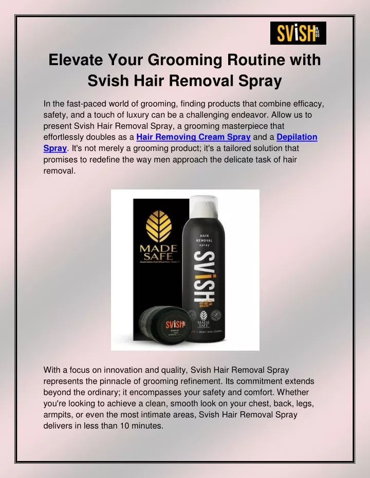 elevate your grooming routine with svish hair