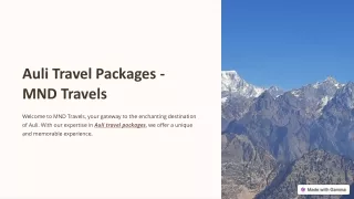auli travel packages