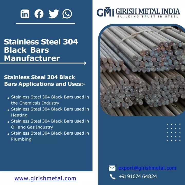 stainless steel 304 black bars manufacturer